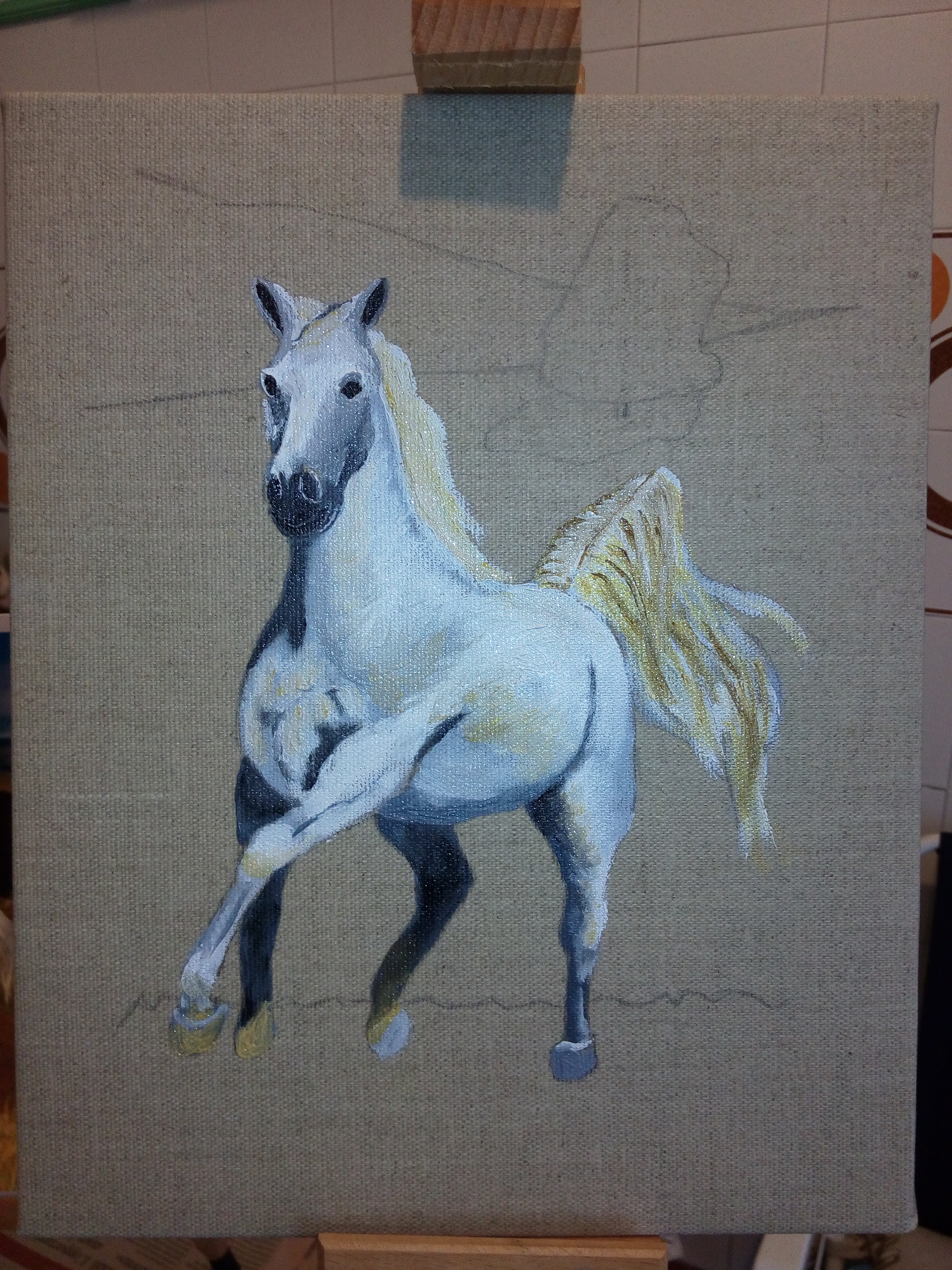 Dipingere UN CAVALLO BIANCO – Eleonora Liburdi artista